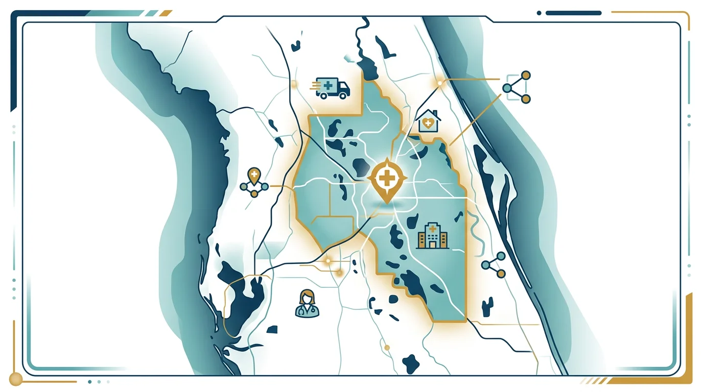 Service area map for Orlando