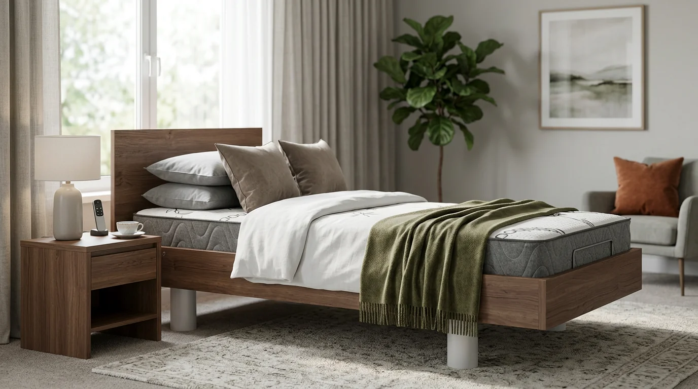 Fully-electric hospital bed in home setting