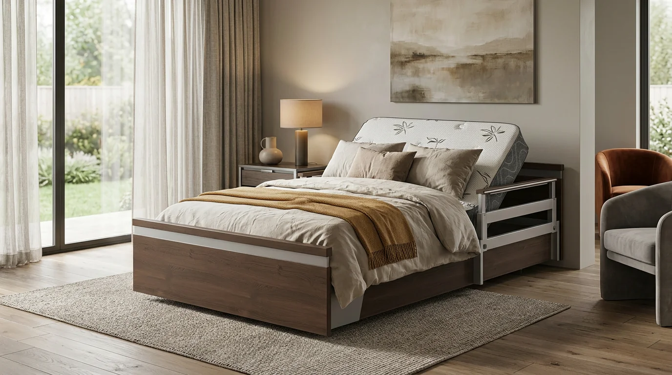 Extra wide bariatric hospital bed