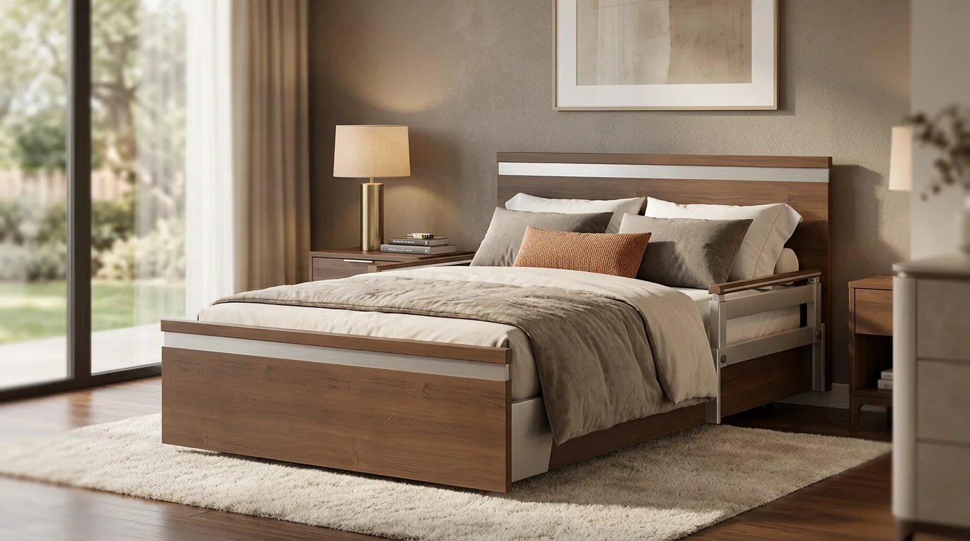 Hi-lo adjustable hospital bed